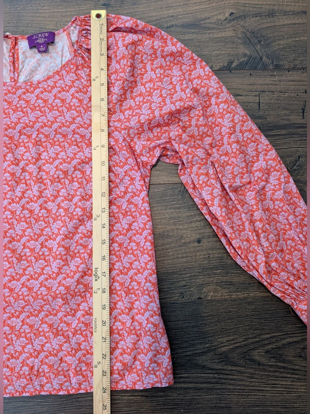 J. Crew x  Liberty of London Puff-Sleeve Scoopneck Shirt Toutouayette Print Sz S